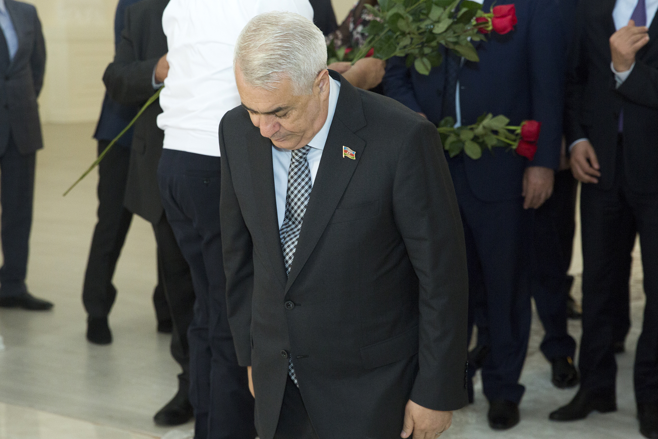 Dəmiryolçular Heydər Əliyevin xatirəsini hörmətlə yad etdilər -  FOTOLAR